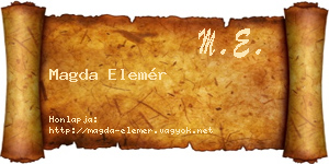 Magda Elemér névjegykártya