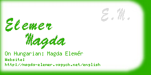 elemer magda business card